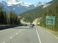 Fahrt auf dem Highway Nr.1 in den Yoho-Nationalpark