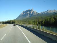 auf der Fahrt zum Lake Louise