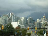 Vancouver - 1.Blick auf die Stadt aus dem Bus