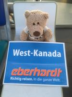 Der Eberhardt-Reisebär freut sich auf die Reise