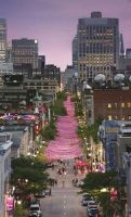 Fußgängerzone in Montreal am Abend