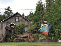 Geparktes Schiff