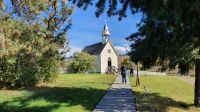 Kleine Kirche auf der O'Keefe Ranch im Okanagan Valley