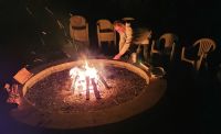 Lagerfeuer am South Thompson River