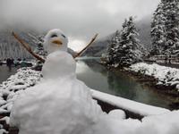Lake Louise mit Schneemann