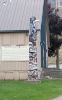 Lillooet - Totempfahl, British Columbia, Kanada
