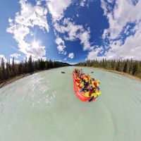 Raftingfahrt auf dem Athabasca River