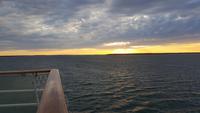 Sonnenuntergang an Bord