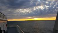Sonnenuntergang an Bord