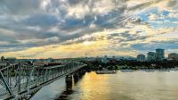 Sonnenuntergang mit Alexandra Bridge 