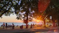 Strand vor unserem Hotel in Vancouver 