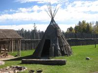 Tipi aus Baumrinde