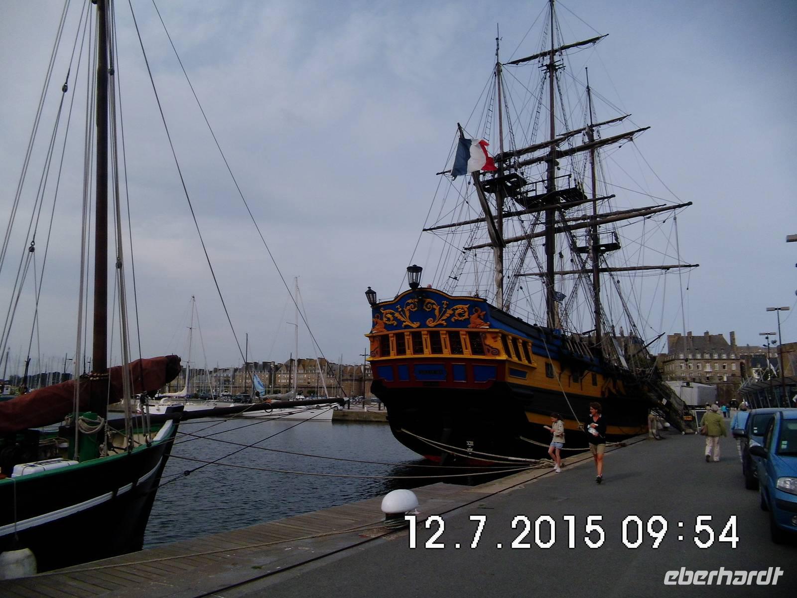 Historisches Korsarenschiff in St. Malo