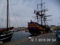 Historisches Korsarenschiff in St. Malo