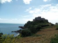 Mont Orgueil Castle Rückenansicht