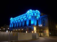 Operhaus von Reims - im nächtlichen Lichterglanz einer Lichtershow