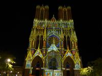 Kathedrale von Reims im Glanz der Lichtershow