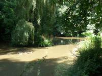 Teichanlage in der Nähe der La Seigneurie auf dem Weg zum Window-Rock