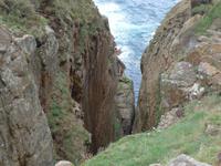 Blick auf Klippen von Grosnez Castle
