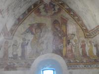 Fishermen's Chapel bei St. Brelade's Parish Church - Innenraum Fresko Maria Empfängnis