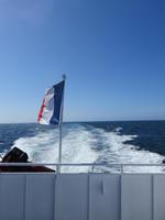 Überfahrt nach Sark unter französischer Flagge