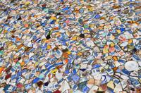 Mosaikkunst an der Little Chapel, Guernsey