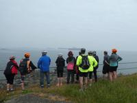 Blick auf die Kreuzfahrtschiffe vor Guernsey