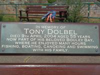 Bouley Bay, Bankinschrift