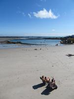 Sonnen am Meerwasserpool