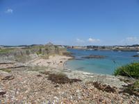 Blick von Elisabeth Castle in Richtung St. Helier