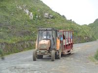 Sark - Auffahrt mit dem Traktor