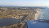 Anflug auf Jersey - Blick auf die Westküste