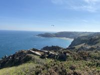 Aussicht vom Küstenpfad Plemont Bay