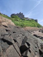 Blick auf Mont Orgueil Castle in Gorey