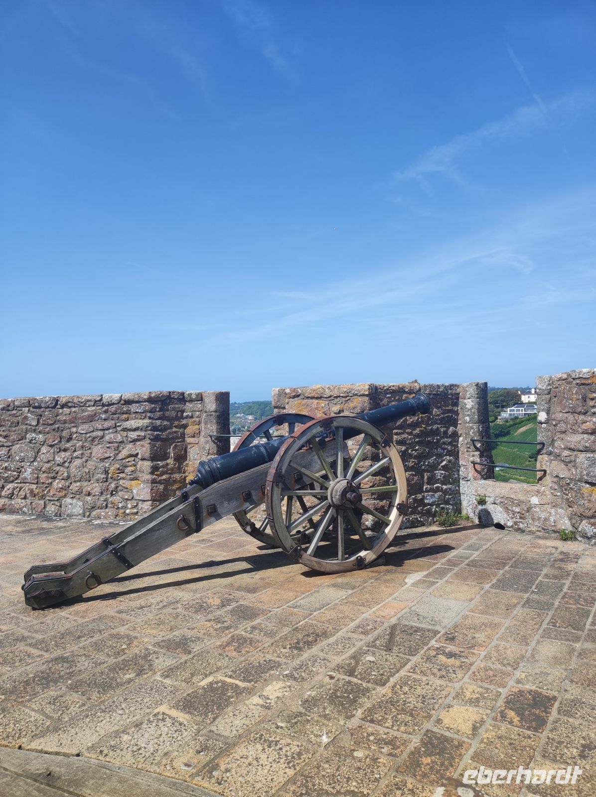 Kanone auf dem Gorey Castle auf Jersey
