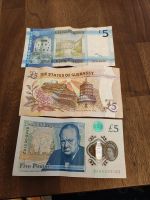 Jersey Pfund, Guernsey Pfund und Britische Pfund 