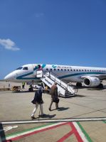 Abflug mit Air Dolomiti von Jersey