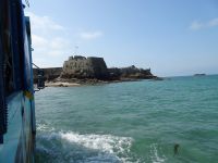 Jersey - Fahrt zum Elizabeth Castle mit dem Paddledog
