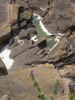 Guernsey - Salzablagerungen am Ufer