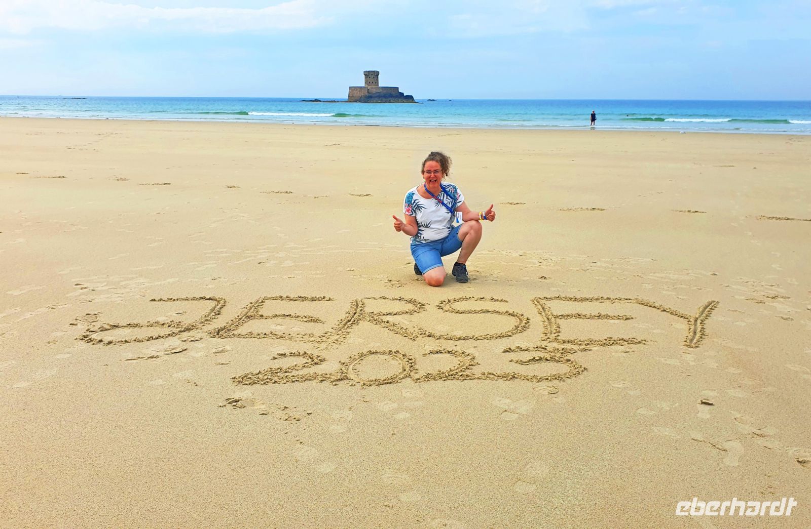 Eberhardt-Reisebegleiterin Kristin an der St. Ouens Bay