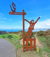 Wegweiser Footpath nach St. Aubin