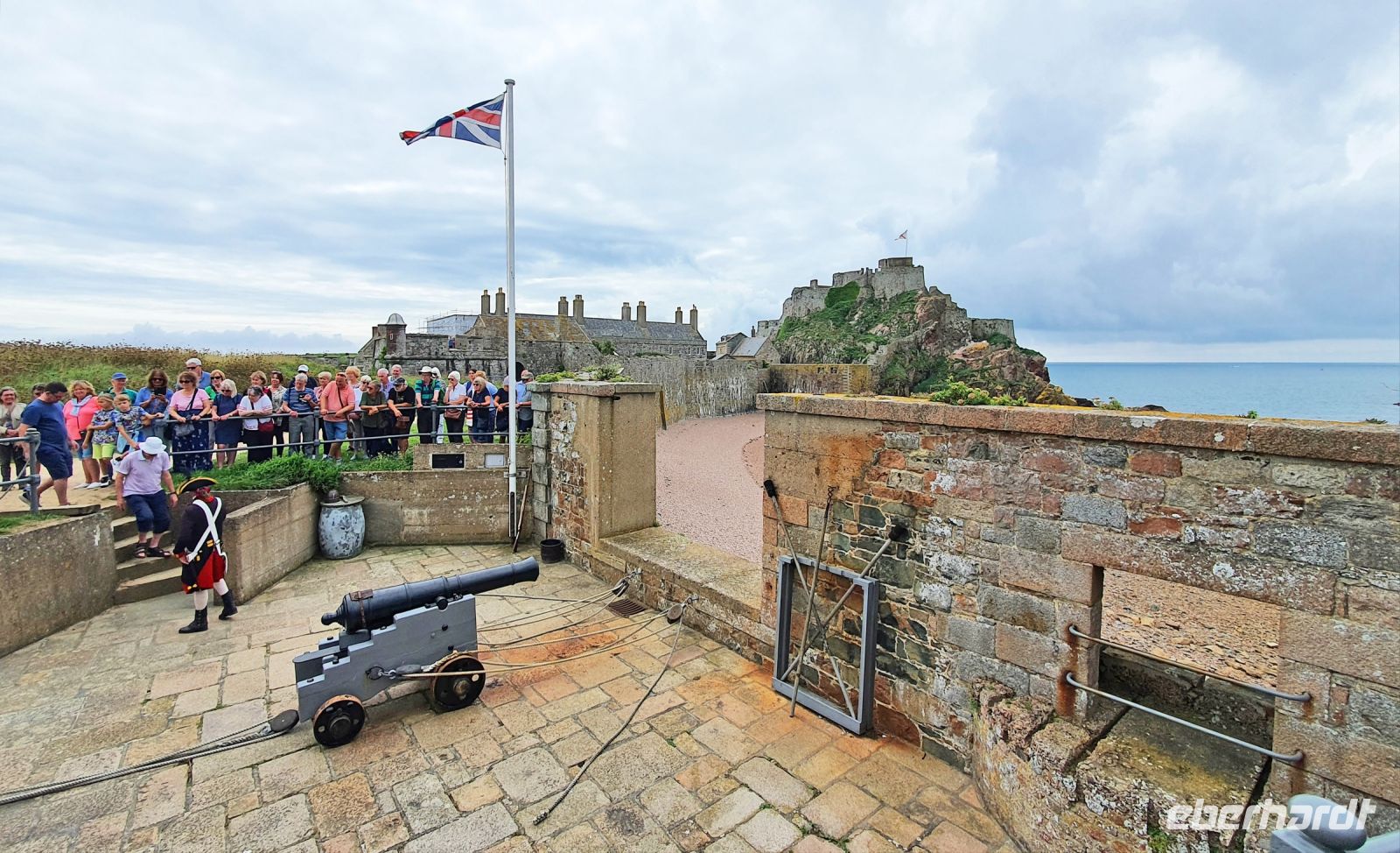 Vorbereitungen zum Kanonenschuss auf Elizabeth Castle