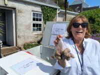 Happy Jane with potatos