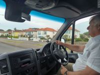 Mit Eddy auf dem Weg zum Flughafen