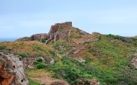 Die Ruinen von Grosnez Castle an der Nordwestspitze von Jersey