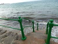 bei Flut ist der Strand komplett überflutet