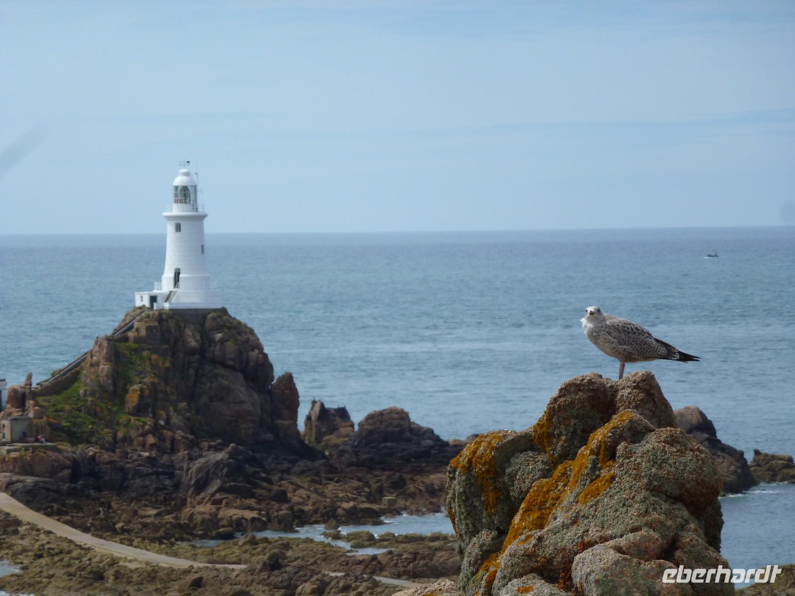 Blick auf La Corbiere bei Ebbe