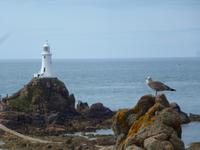 Blick auf La Corbiere bei Ebbe