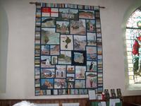 Wandteppich in der St. Peter Church Sark