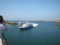 Einfahrt der Fähre in St.helier